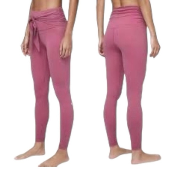 EUC LuLulemon Special Edition Pink Align Pants with Wrap Waist Size 6 - Picture 1 of 9